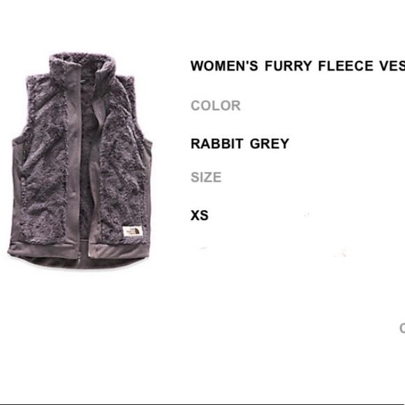 the north face furry fleece vest